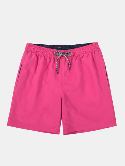 3 Pieces Contrast Waistband Swim Shorts
