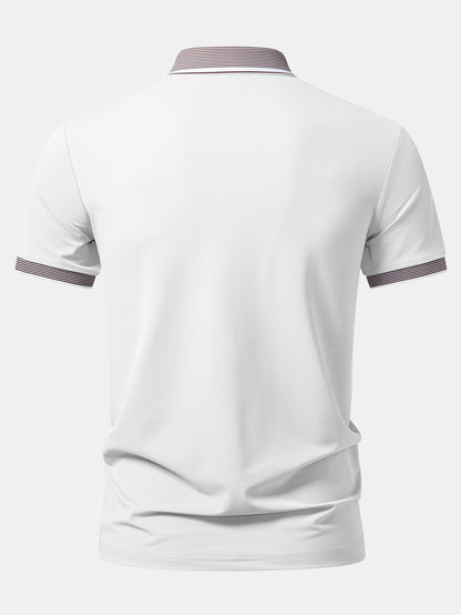Contrast Stripe Trim Polo
