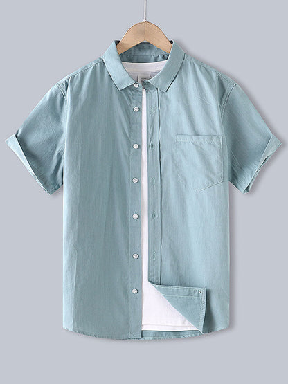Men Cotton Button Up Shirt
