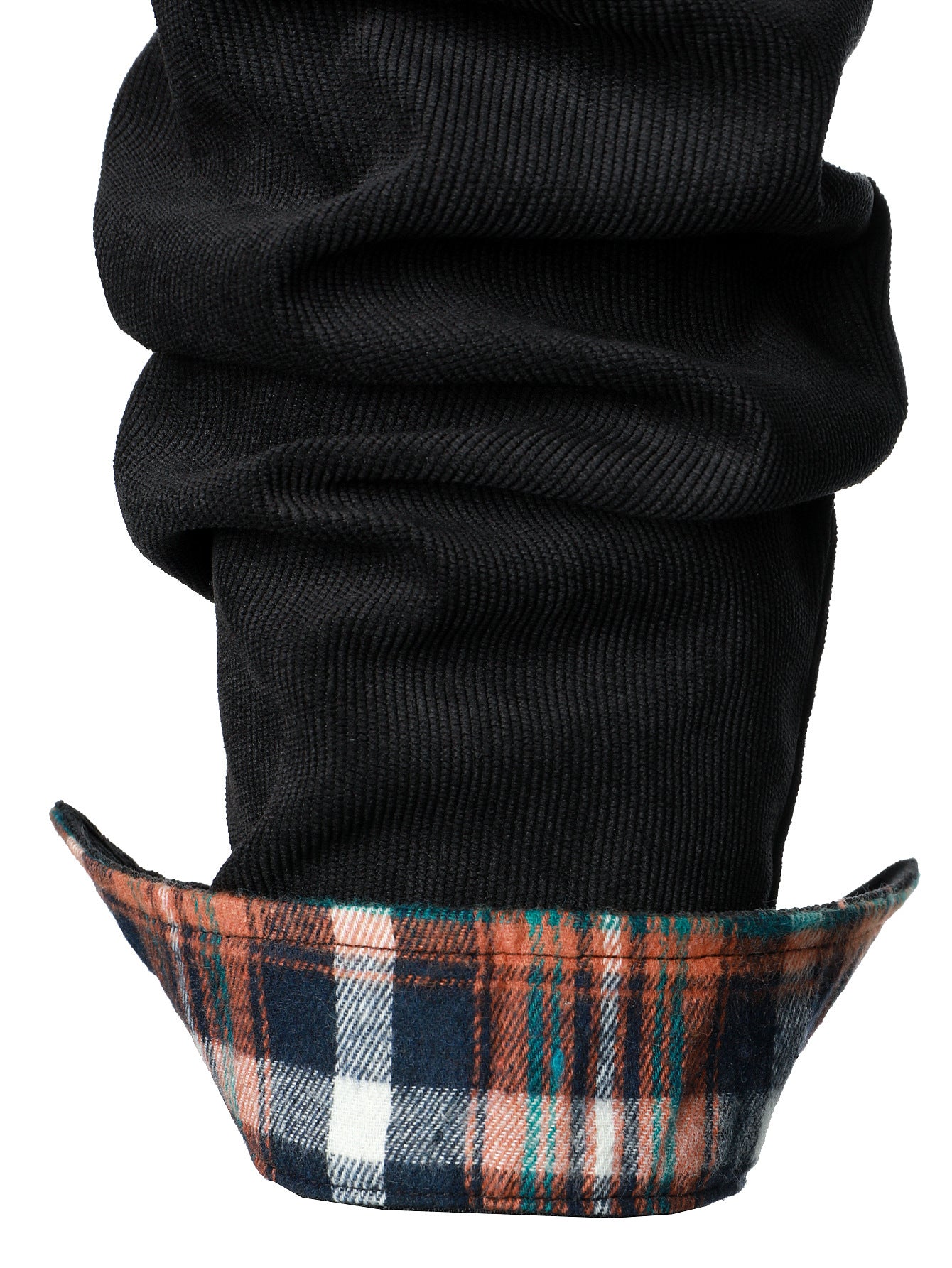 Corduroy Plaid Panel Button Up Shirt