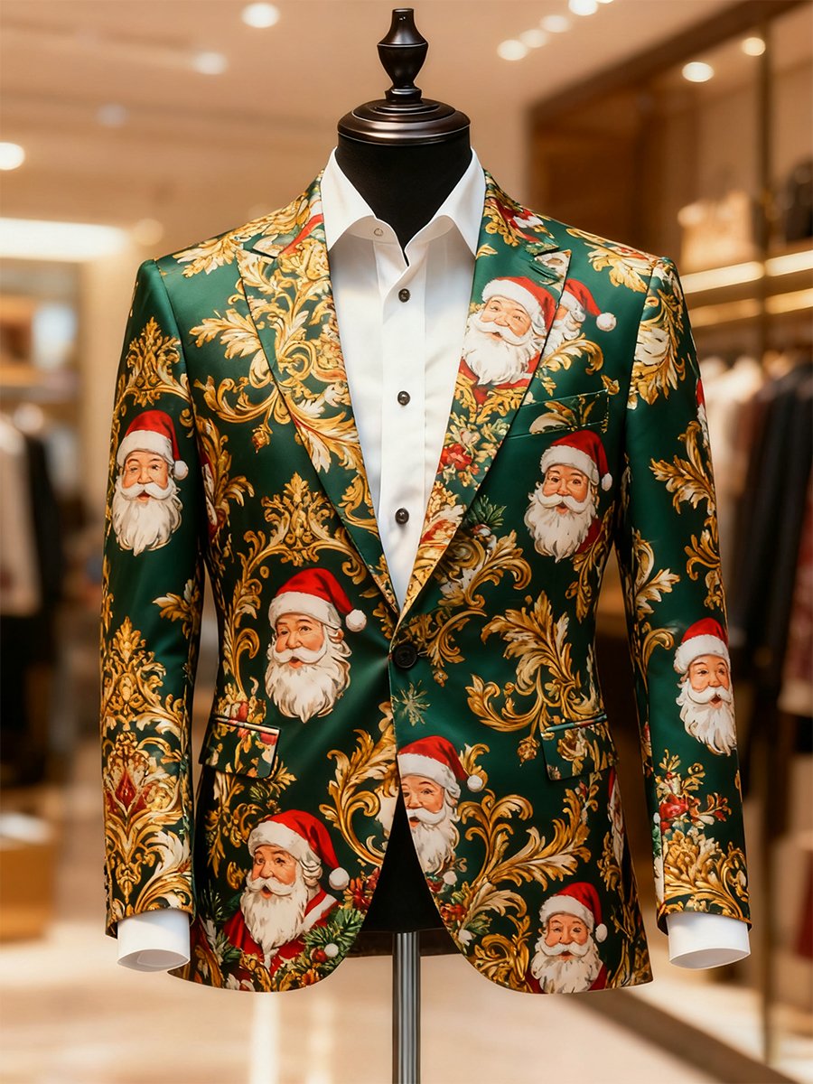 Men's Business Casual Christmas Suit Outerwear