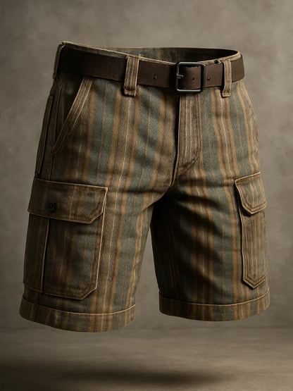 Men's Retro Outdoor Ripstop Multi-Purpose Cargo Shorts
