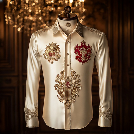 Luxury Business Leisure Long Sleeve Shirt with High Elastic Comfort Anti-Wrinkle Style