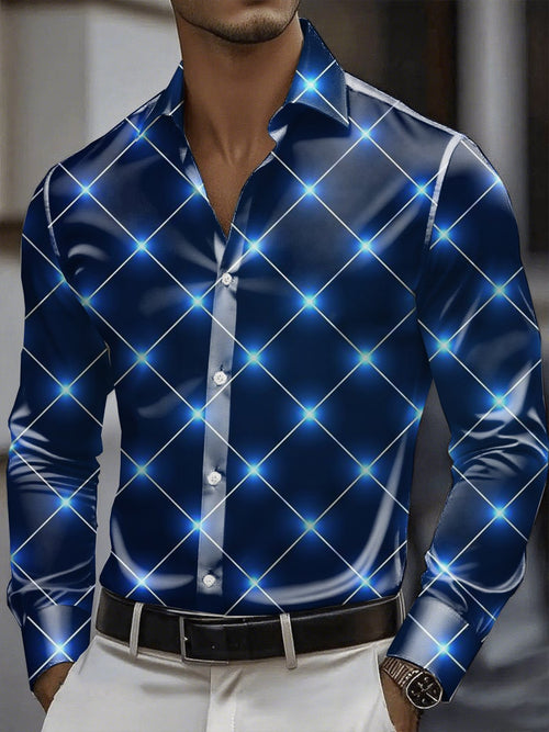 Men's Satin Luxe Long Sleeve Button Down Shirt