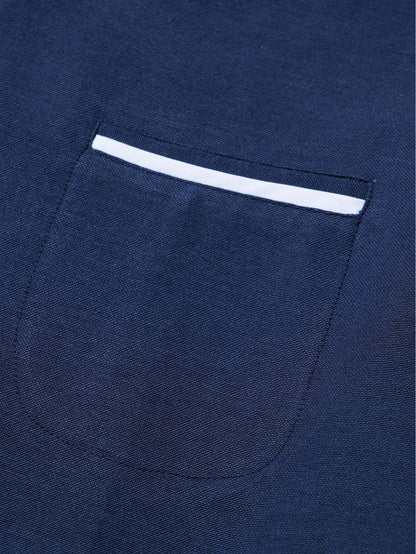 Long Sleeve Contrast Stand Collar Shirt