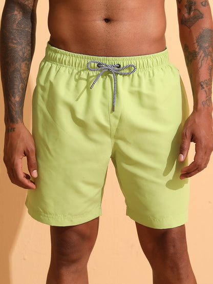 Contrast Waistband Swim Shorts