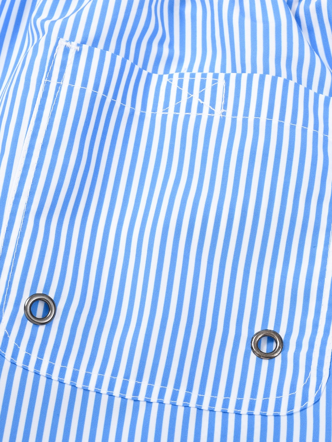 3 Pieces Vertical Striped Drawstring Swim Shorts