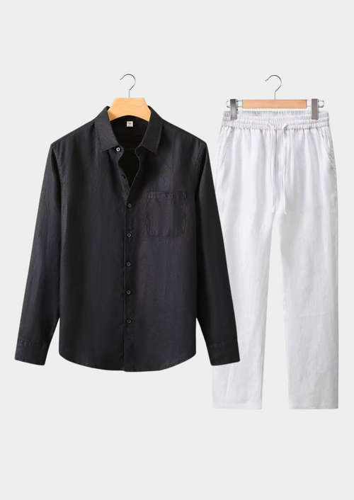 Aurelio Longsleeve Summer Set - Black/white