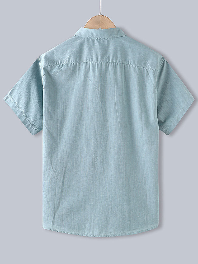 Men Cotton Button Up Shirt