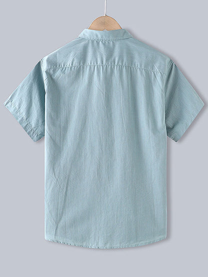 Men Cotton Button Up Shirt