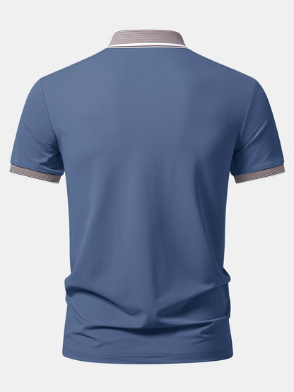 Contrast Stripe Trim Polo