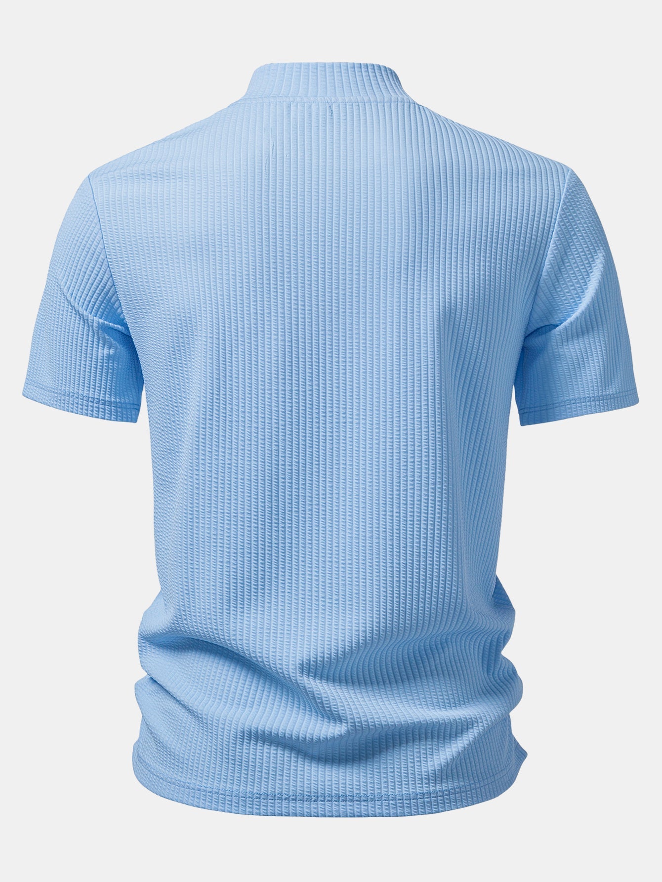 3 Pieces Ribbed  Mock Neck T-Shirt