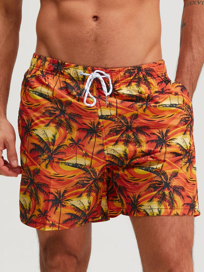 Palm Tree Print Swim Shorts