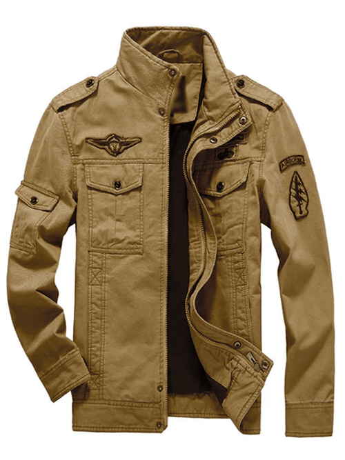 Men's Western Outdoor Vintage Multi-Pocket Jacket