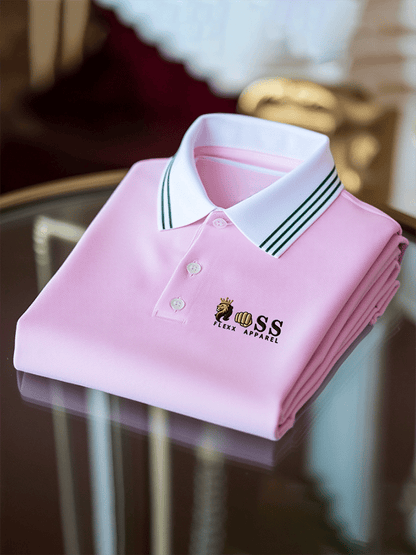 Men's Business Casual Printed Polo Shirt