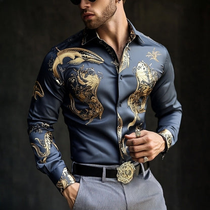 2025 Best Men's Unique Luxe Collection Classic Casual Shirt