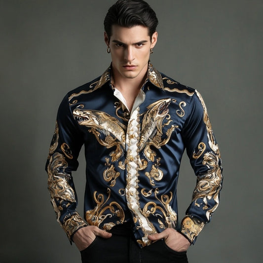 2025 Best Men's Unique Luxe Collection Classic Casual Shirt