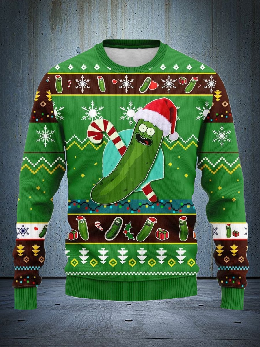 Funny pickles and ugly Christmas sweatshirts