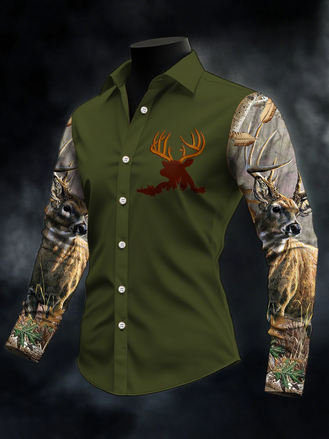 Men's Casual Western Style Contrast Color Shirt