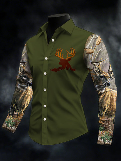 Men's Casual Western Style Contrast Color Shirt