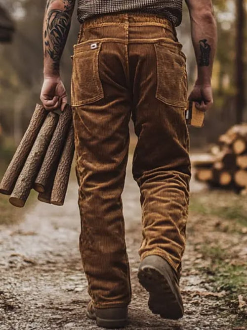 Men's Vintage Multi-Pocket Outdoor Overalls