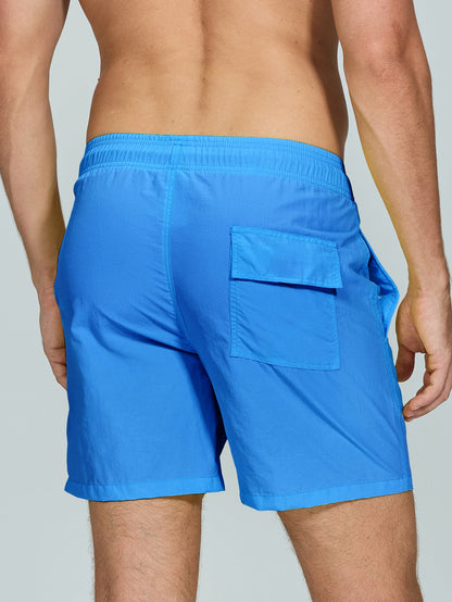 Man Mid Length Drawstring Swim Shorts