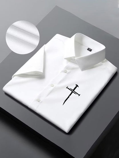 Men's Faith Cross Printed Casual Shirt