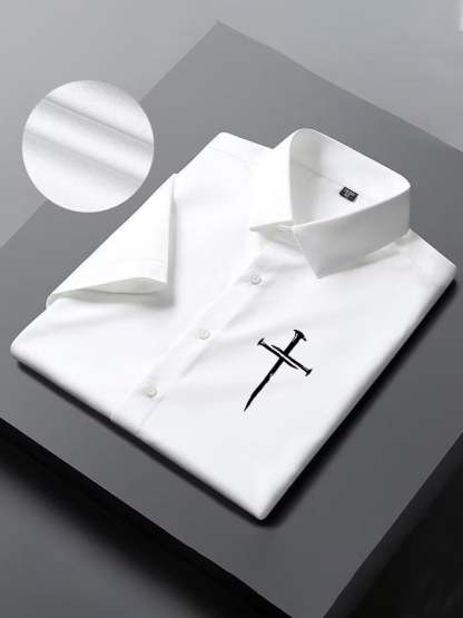 Men's Faith Cross Printed Casual Shirt