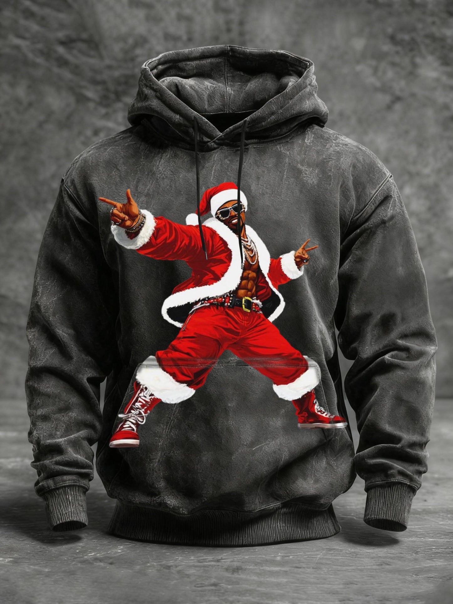 Men's African American Christmas Print Top