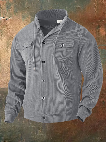 Men's Vintage Corduroy Color Block Comfort Jacket
