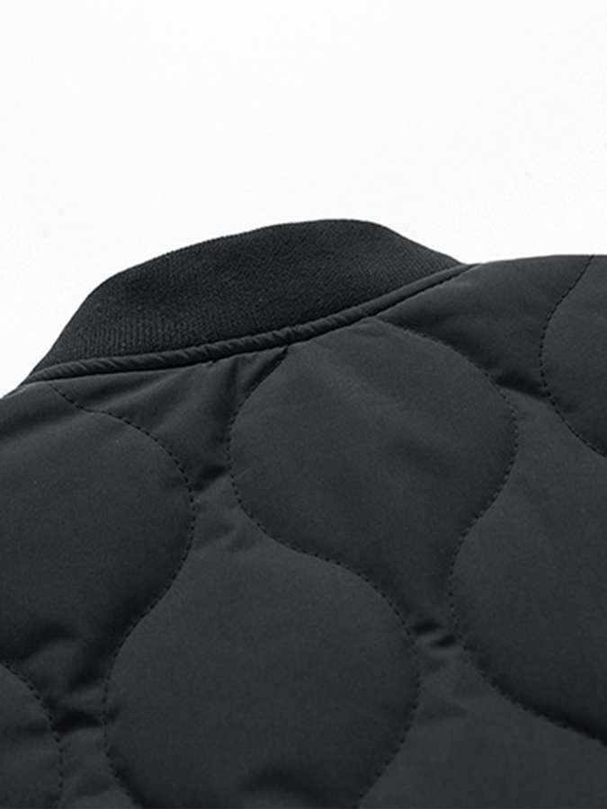 Men's Vintage Pleated Cotton Polar Fleece Patchwork Casual Cotton Jacket