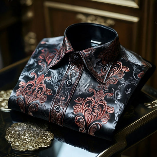 Business Elegant Baroque Shirt Wedding Shirt Men's Shirt