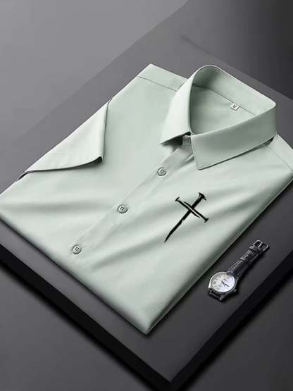 Men's Faith Cross Printed Casual Shirt