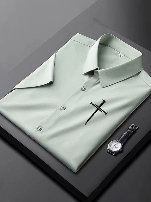 Men's Faith Cross Printed Casual Shirt