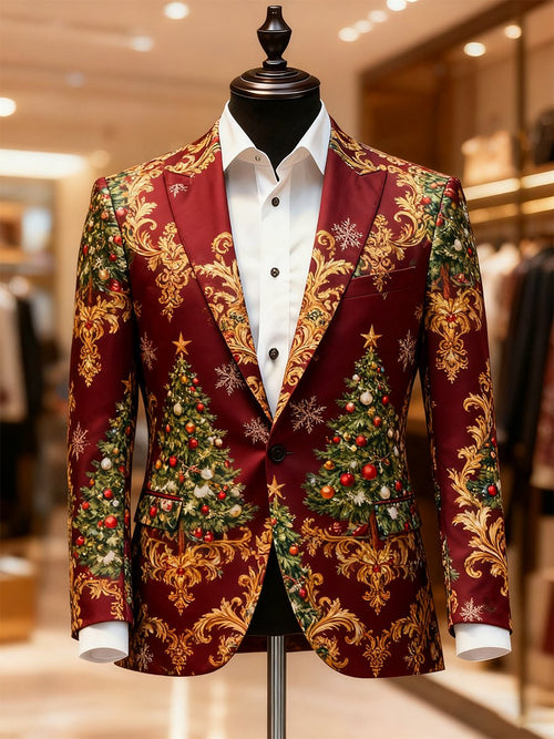 Men's Business Casual Christmas Suit Outerwear