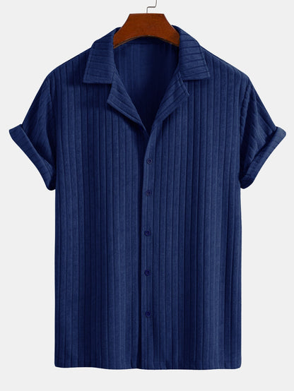 Striped Terry Cuban Shirt