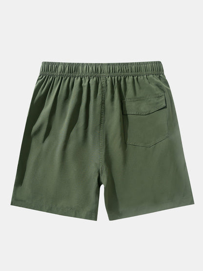 2 In 1 Drawstring Pocket Quick Dry Swim Shorts
