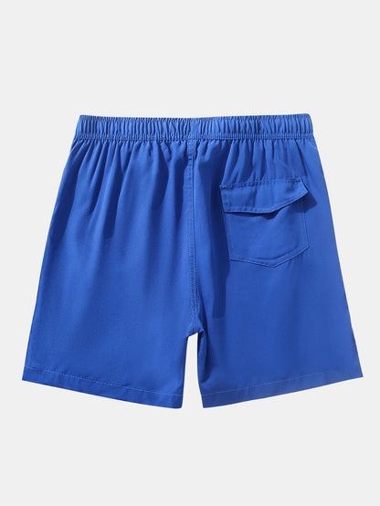2 In 1 Drawstring Pocket Quick Dry Swim Shorts