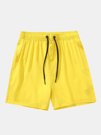 2 In 1 Drawstring Pocket Quick Dry Swim Shorts
