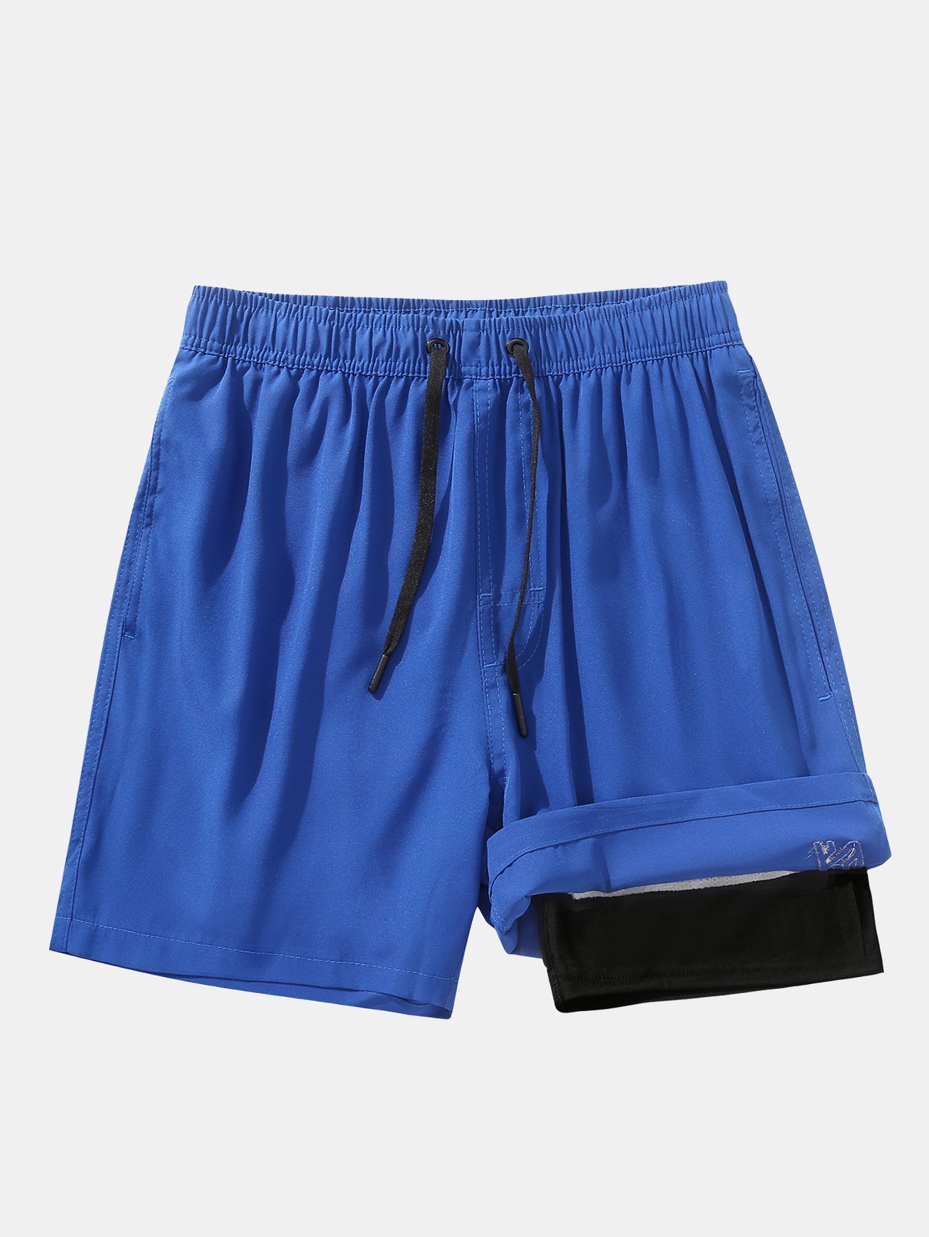 2 In 1 Drawstring Pocket Quick Dry Swim Shorts