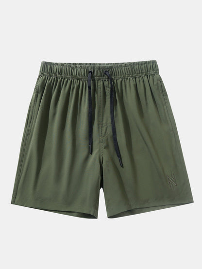 2 In 1 Drawstring Pocket Quick Dry Swim Shorts