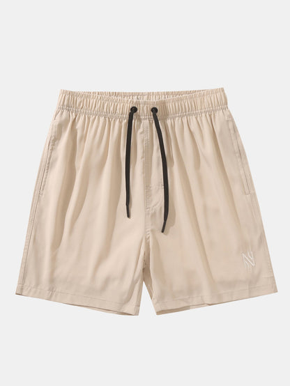 2 In 1 Drawstring Pocket Quick Dry Swim Shorts