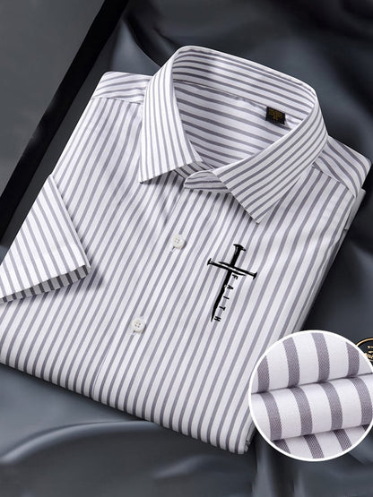 Men's Faith Cross Print Short Sleeve Shirt
