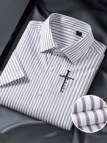 Men's Faith Cross Print Short Sleeve Shirt