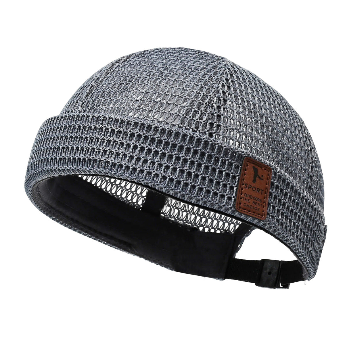 Men's Mesh Hollow Out Breathable Solid Color Outdoor Brimless Hat