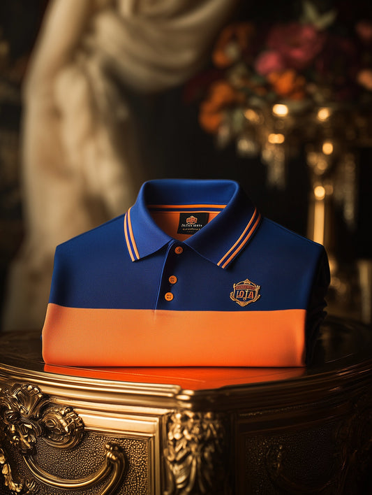 Men's Business Casual Button Old Money Short Sleeve Polo Shirt
