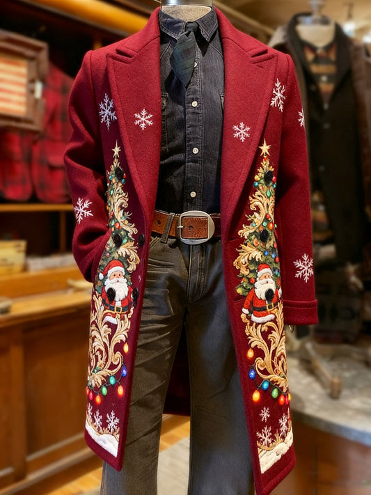 Men's Vintage Christmas Party Tweed Coat