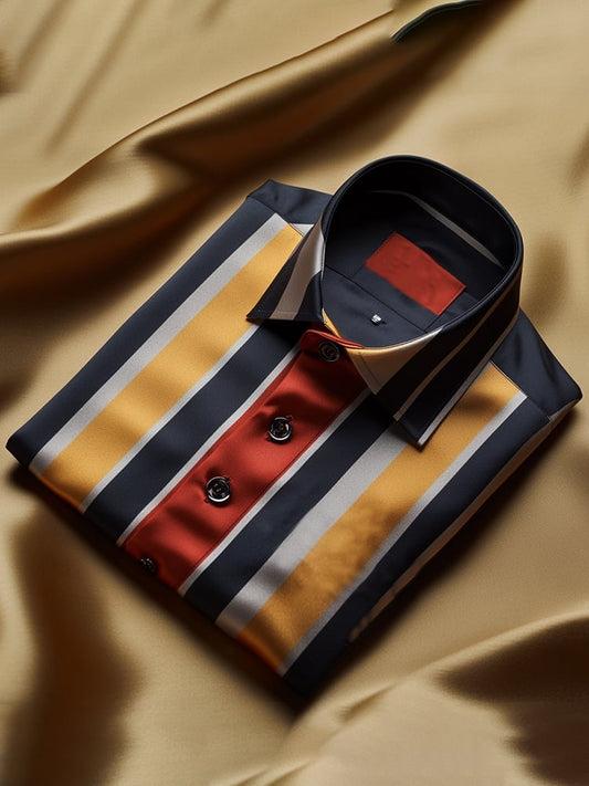 Men's Satin Luxe Long Sleeve Button Down Shirt