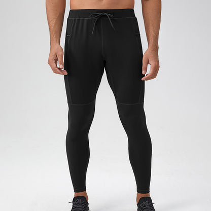 Buddha Stones High Waist Quick Dry Breathable Fitness Men's Leggings Pants With Zipper Pocket