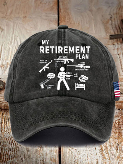 Unisex Funny Veteran Retirement Print Baseball Cap